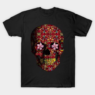 Red Roses Skull V.1 T-Shirt